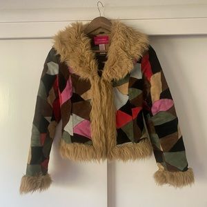 Grooving Vintage Suede/Faux Fur Coat
